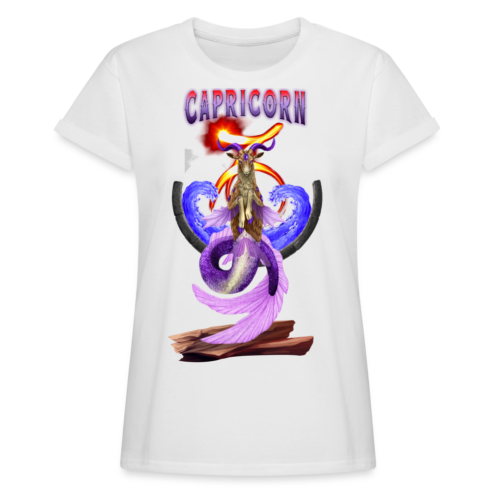 Women's Capricorn Relaxed Fit T-Shirt - white