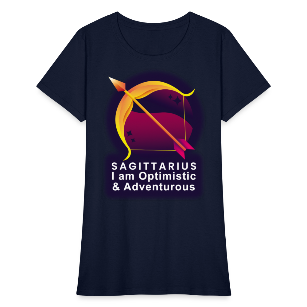 Women's Glow Sagittarius T-Shirt - navy