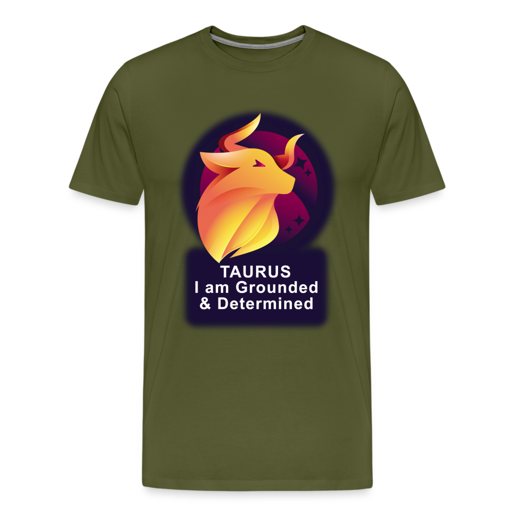 Men's Glow Taurus Premium T-Shirt - olive green