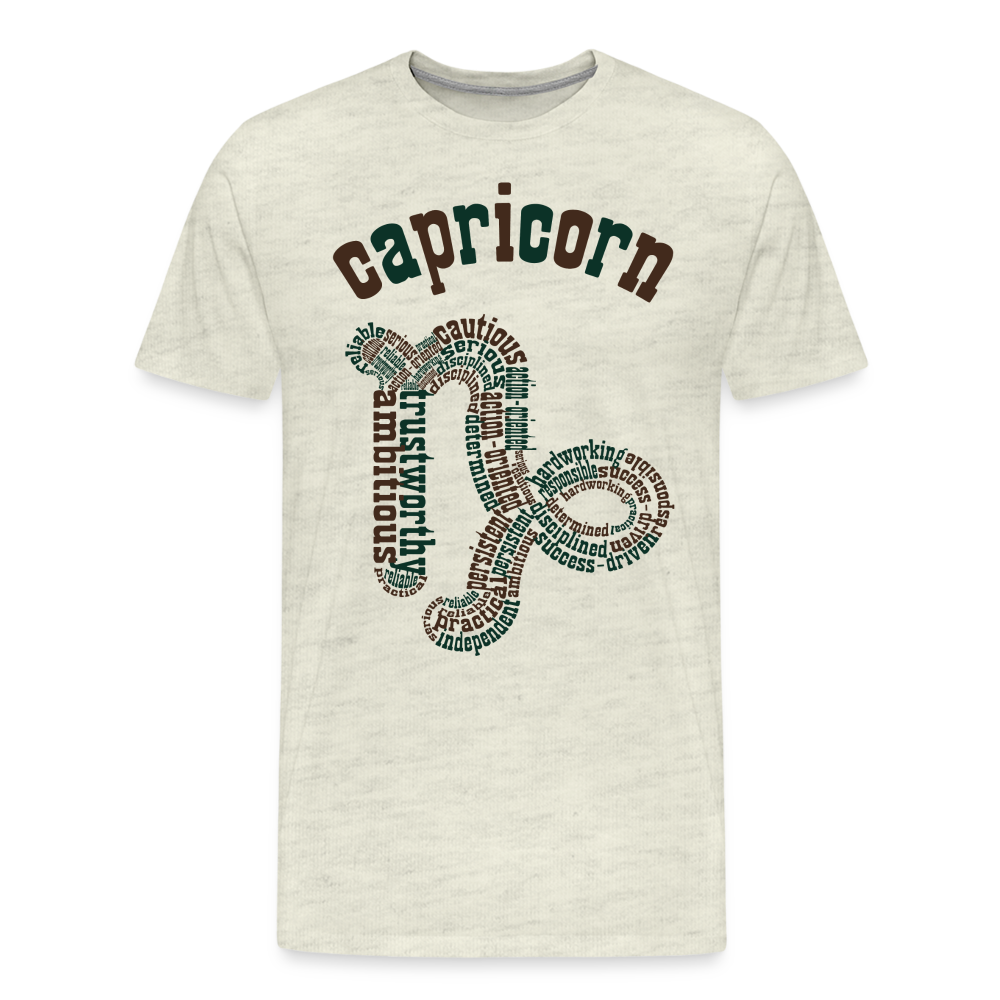 Men's Power Words Capricorn Premium T-Shirt - heather oatmeal