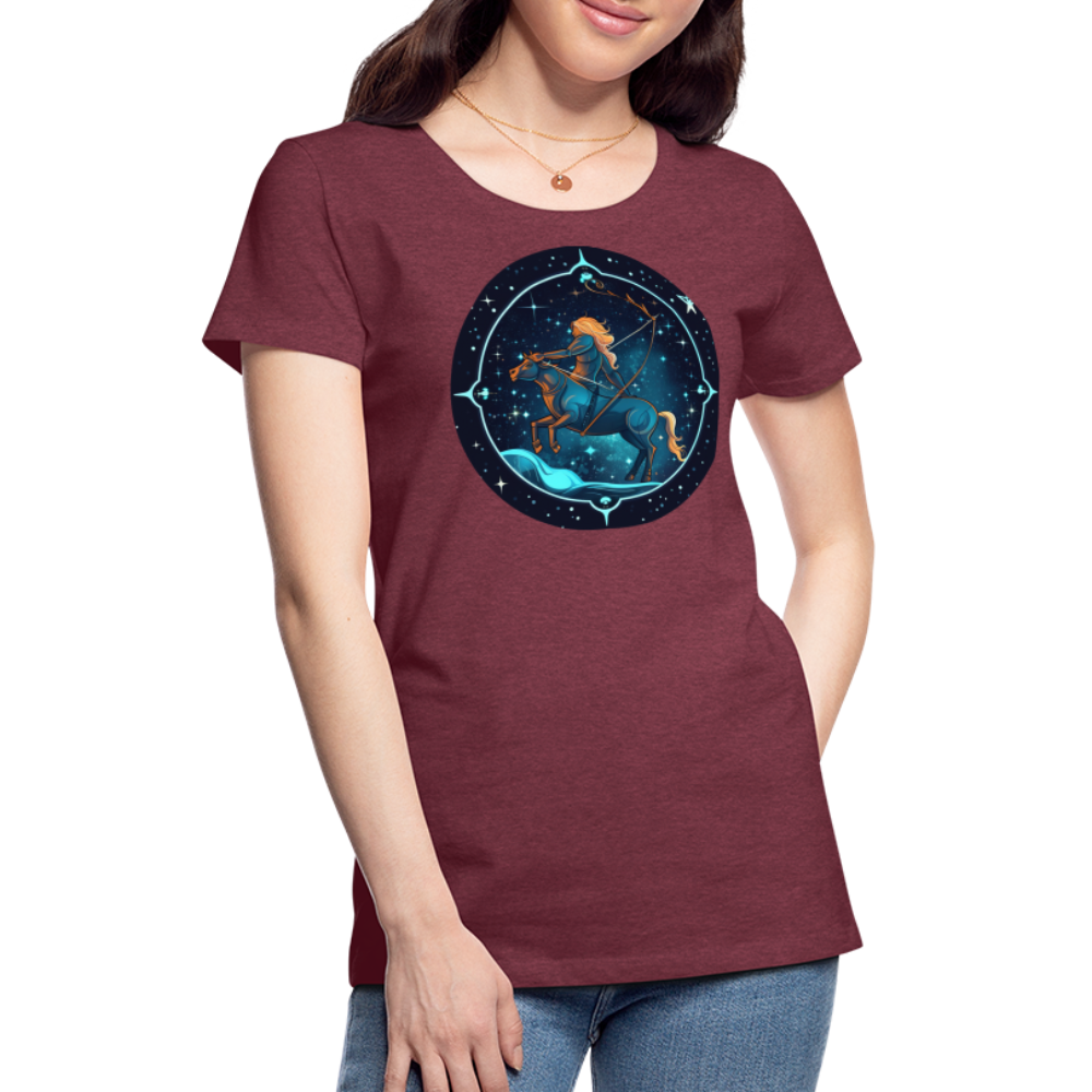 Women’s Magic Sagittarius Premium T-Shirt - heather burgundy