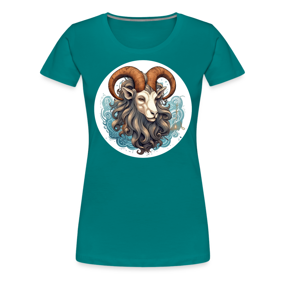 Women’s Symbol Capricorn Premium T-Shirt - teal