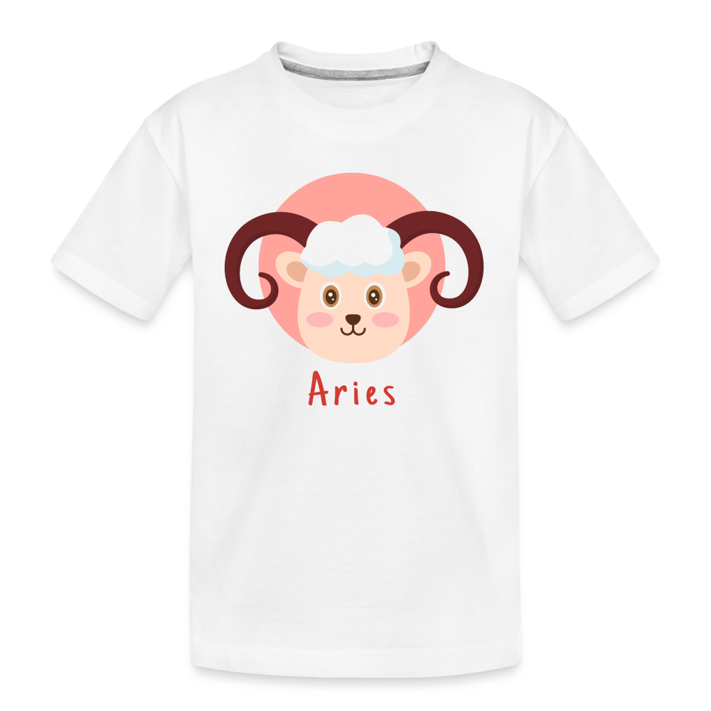 Kid’s Astro Toon Aries Premium Organic T-Shirt - white