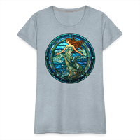 Thumbnail for Women’s Mosaic Aquarius Premium T-Shirt - heather ice blue