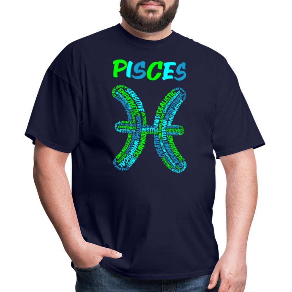 Men's Power Words Pisces Classic T-Shirt - navy