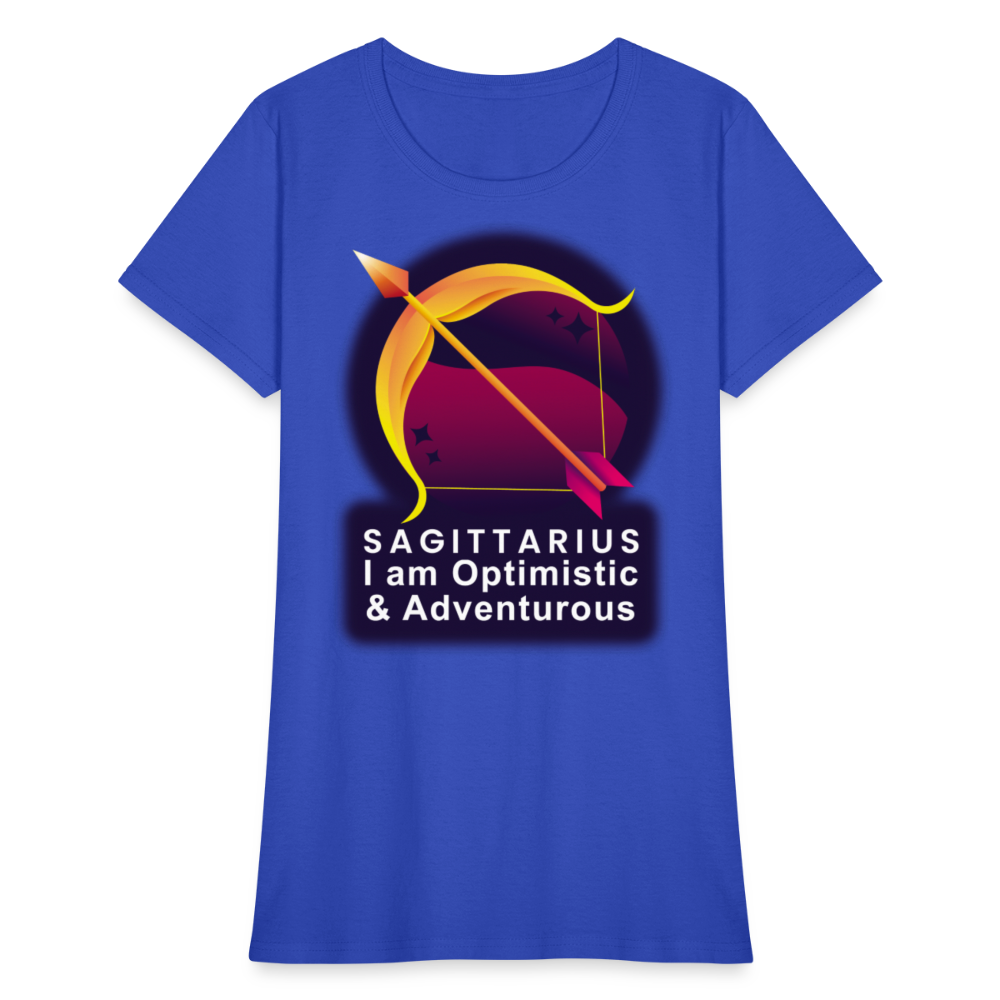 Women's Glow Sagittarius T-Shirt - royal blue