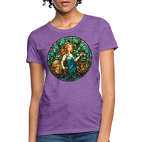 Thumbnail for Women's Mosaic Virgo T-Shirt - purple heather