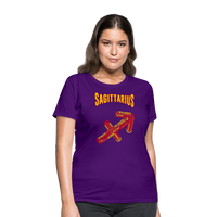 Thumbnail for Women's Power Words Sagittarius T-Shirt - purple