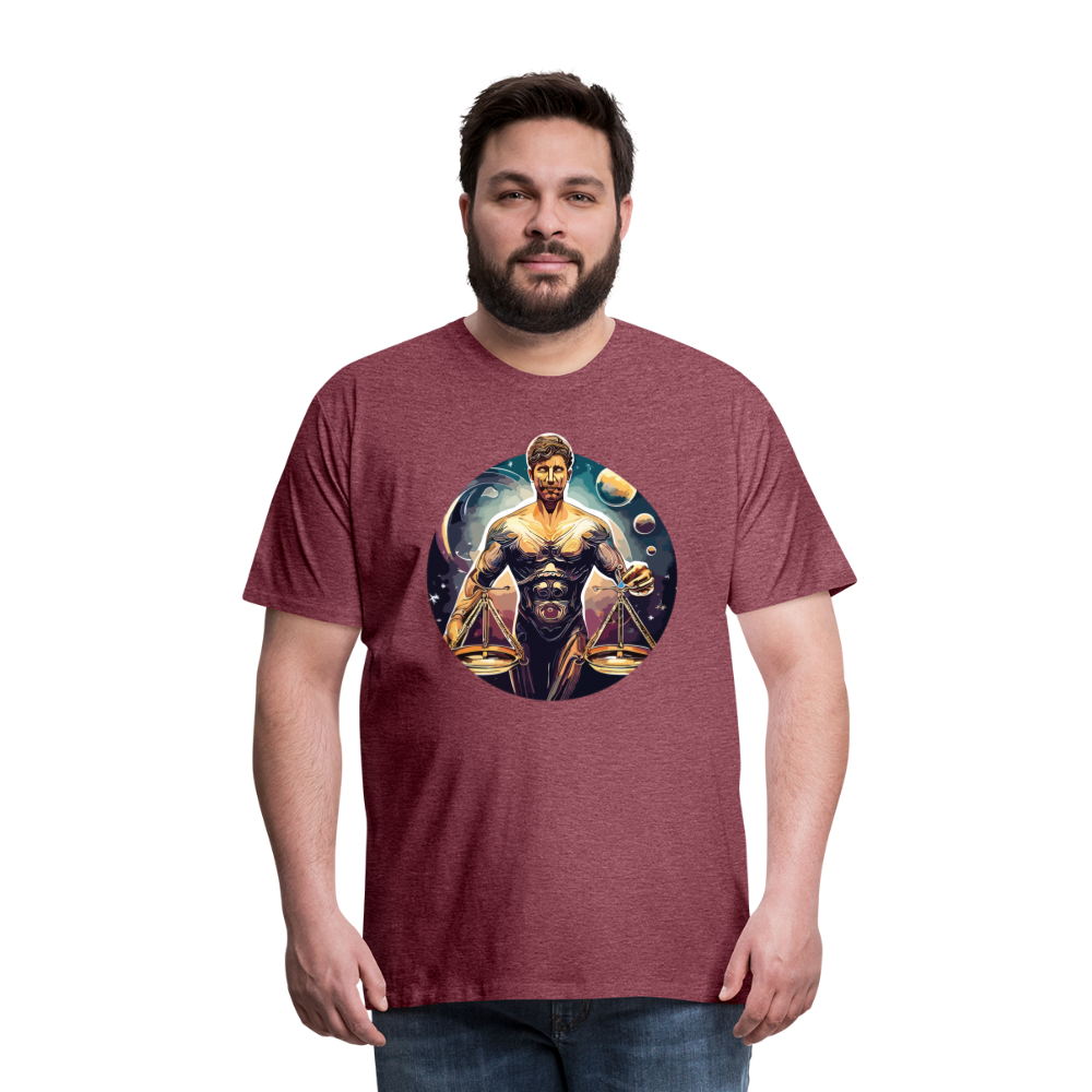 Men's Mythical Libra Premium T-Shirt - heather burgundy