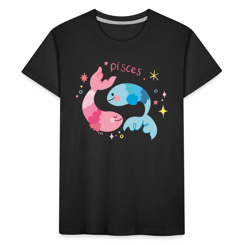 Kid’s Pinky Pisces Premium Organic T-Shirt - black