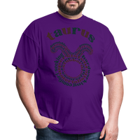 Thumbnail for Men's Power Words Taurus Classic T-Shirt - purple