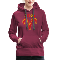 Thumbnail for Women's Power Words Aries Premium Hoodie - burgundy