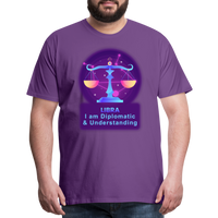 Thumbnail for Men's Neon Libra Premium T-Shirt - purple