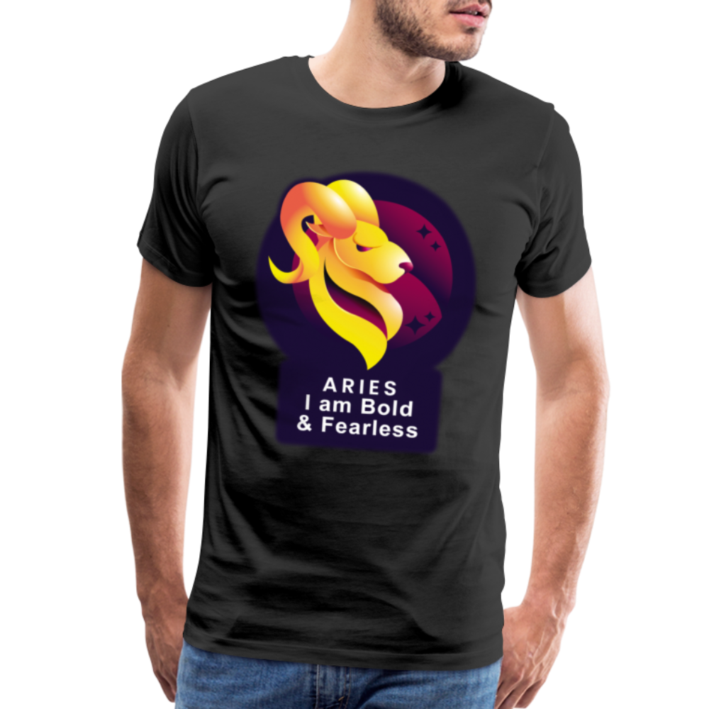 Men's Glow Aries Premium T-Shirt - black