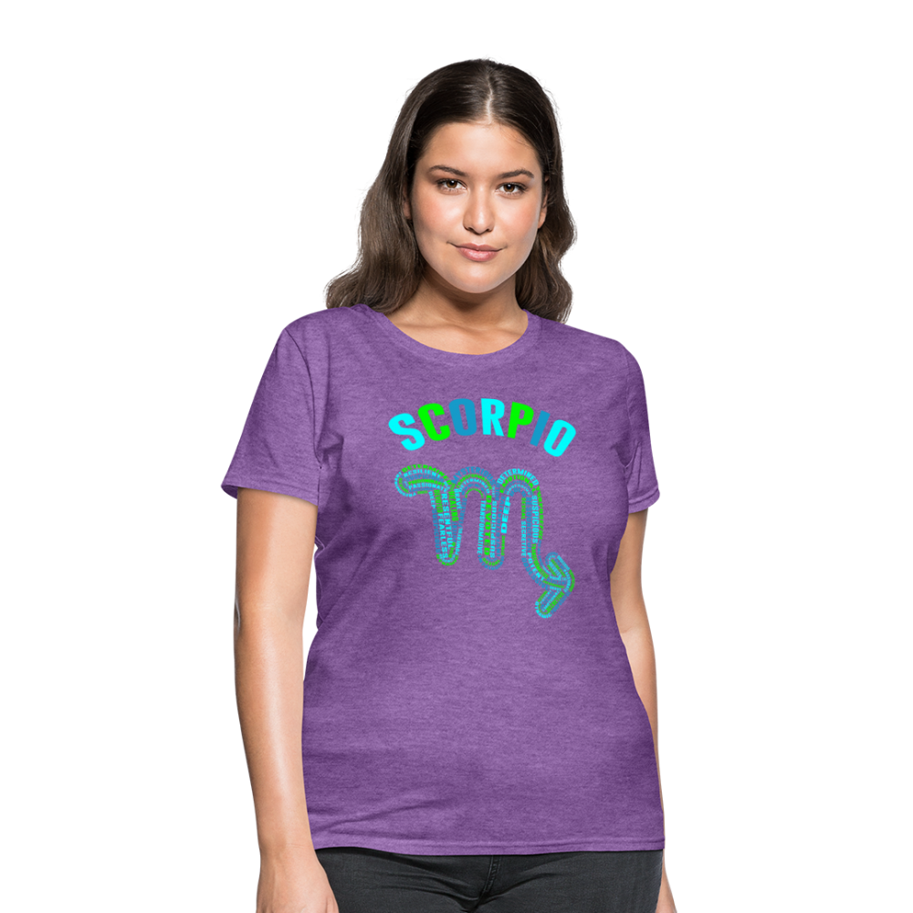 Women's Power Words Scorpio T-Shirt - purple heather