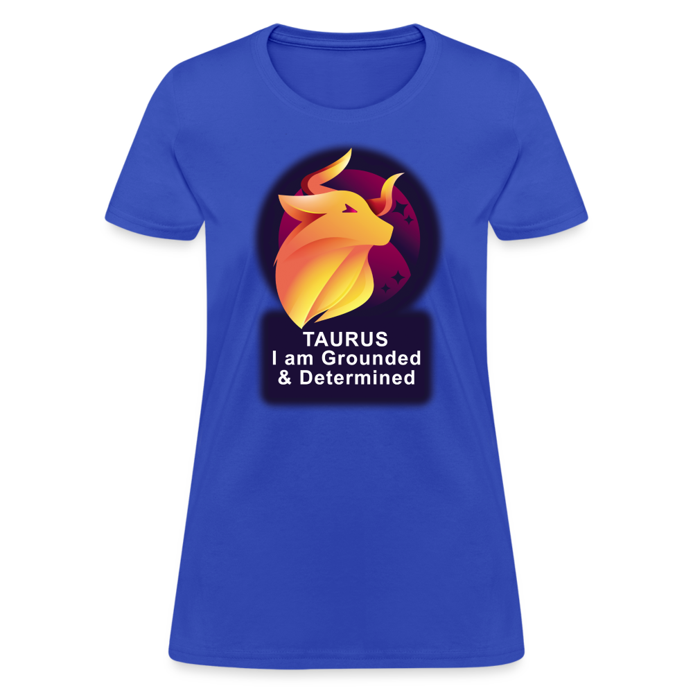 Women's Glow Taurus T-Shirt - royal blue