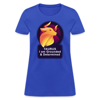 Thumbnail for Women's Glow Taurus T-Shirt - royal blue