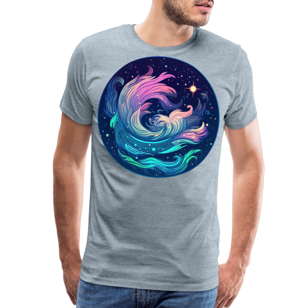 Men's Magic Aquarius Premium T-Shirt - heather ice blue