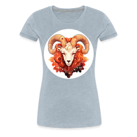 Thumbnail for Women’s Symbol Aries Premium T-Shirt - heather ice blue