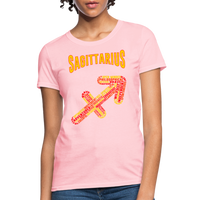 Thumbnail for Women's Power Words Sagittarius T-Shirt - pink