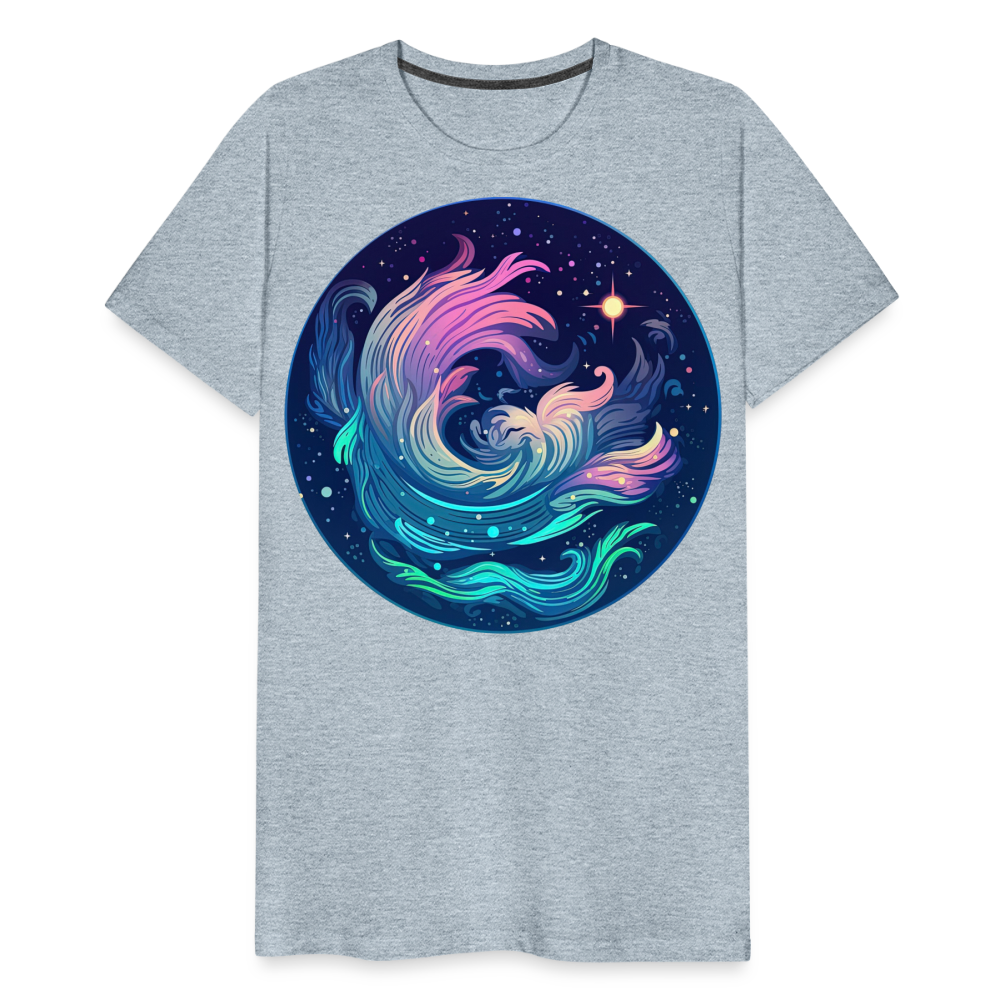 Men's Magic Aquarius Premium T-Shirt - heather ice blue