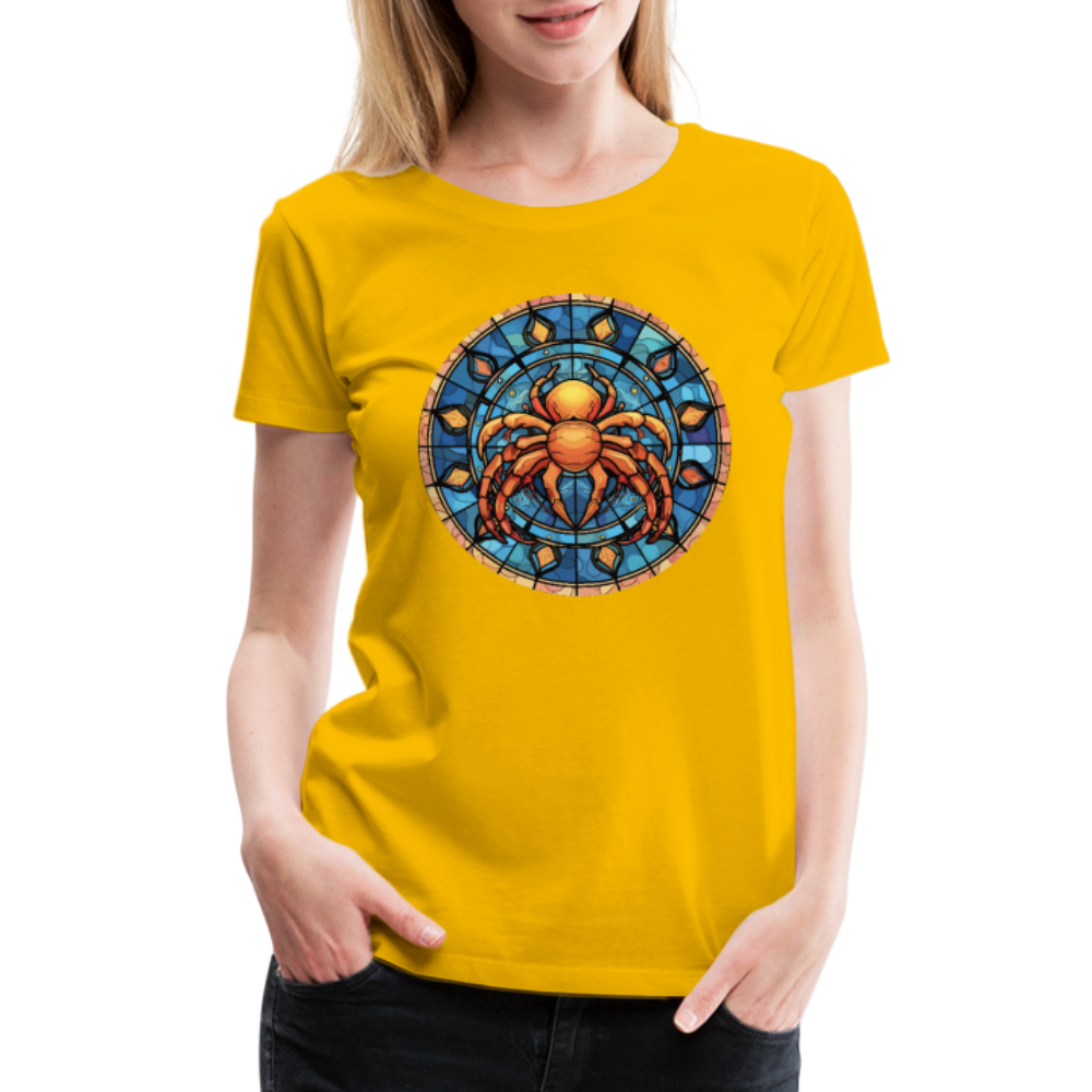 Women’s Mosaic Cancer Premium T-Shirt - sun yellow