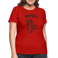 Thumbnail for Women's Power Words Capricorn T-Shirt - red