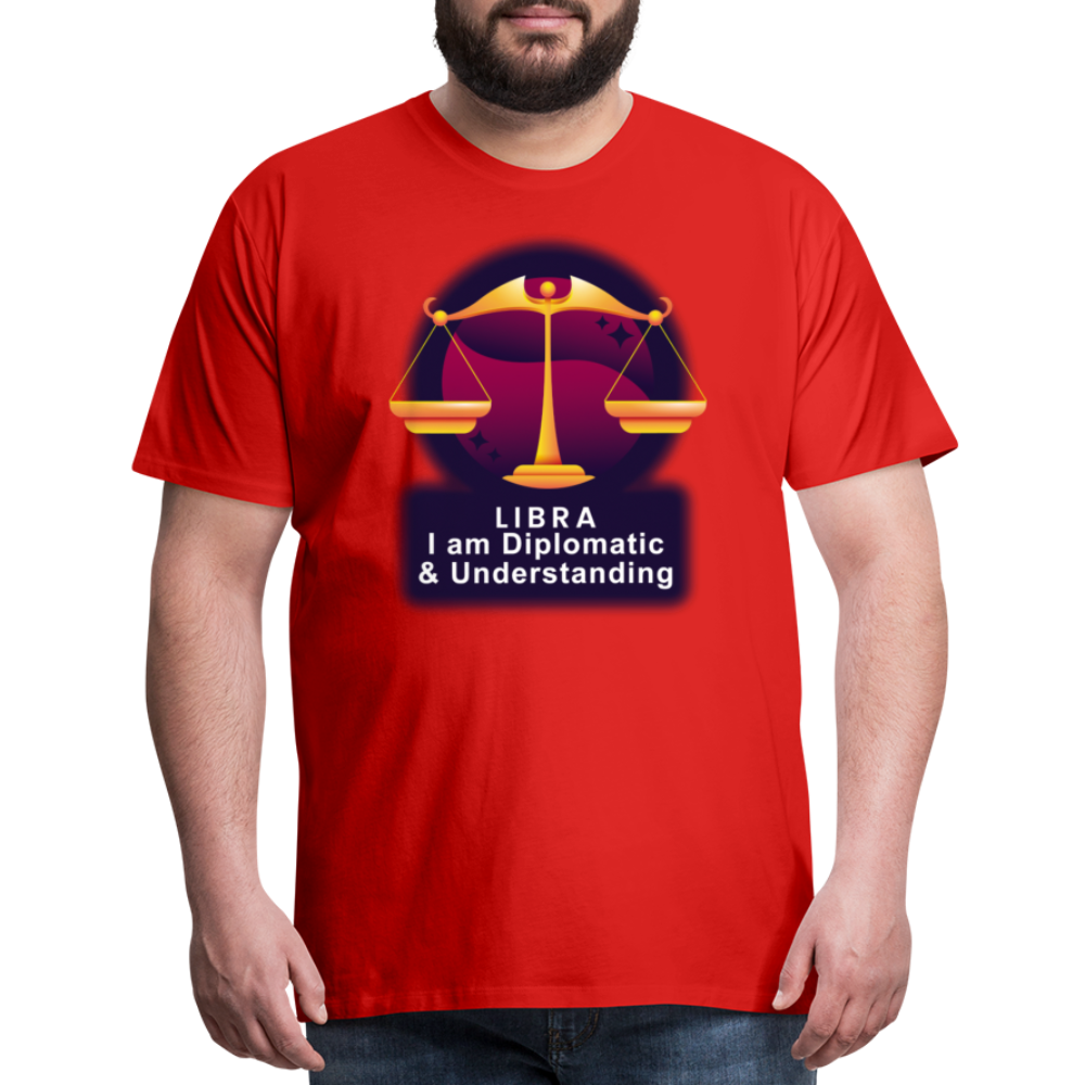 Men's Glow Libra Premium T-Shirt - red