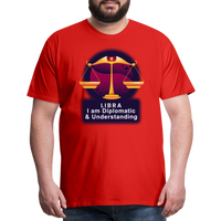 Thumbnail for Men's Glow Libra Premium T-Shirt - red