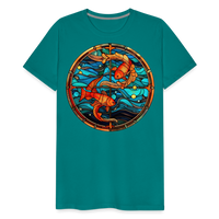 Thumbnail for Men's Mosaic Pisces Premium T-Shirt - teal