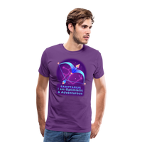 Thumbnail for Men's Neon Sagittarius Premium T-Shirt - purple