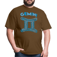 Thumbnail for Men's Power Words Gemini Classic T-Shirt - brown