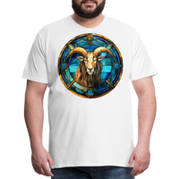 Thumbnail for Men's Mosaic Capricorn Premium T-Shirt - white