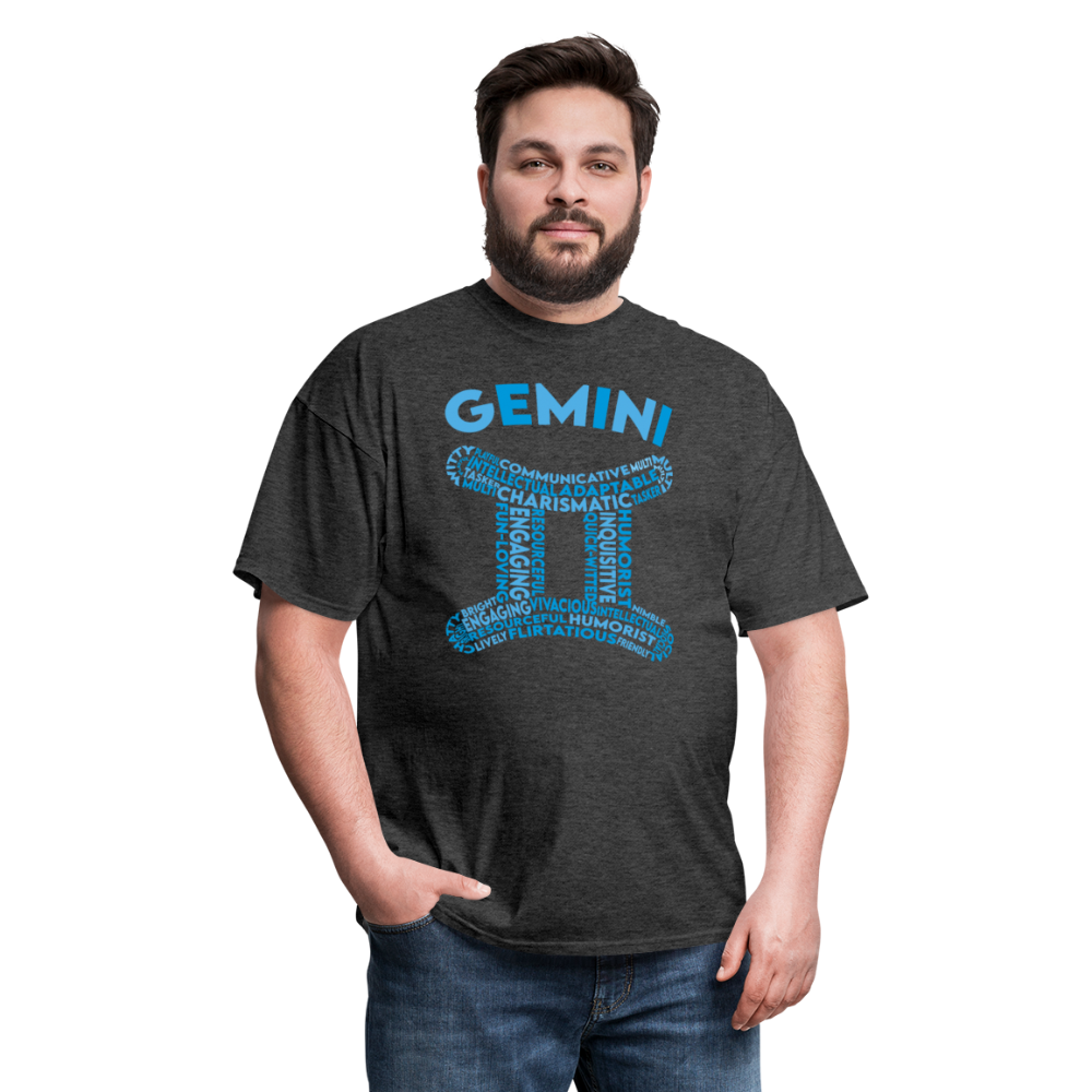 Men's Power Words Gemini Classic T-Shirt - heather black