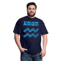 Thumbnail for Men's Power Words Aquarius Classic T-Shirt - navy