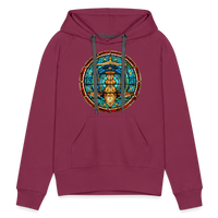 Thumbnail for Women’s Mosaic Libra Premium Hoodie - burgundy