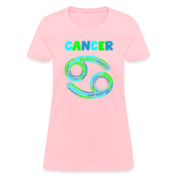 Thumbnail for Women's Power Words Cancer T-Shirt - pink