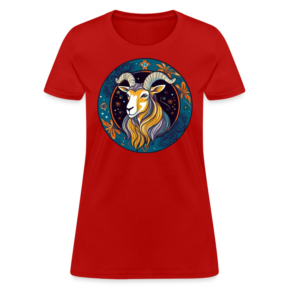 Women's Mythical Capricorn T-Shirt - red