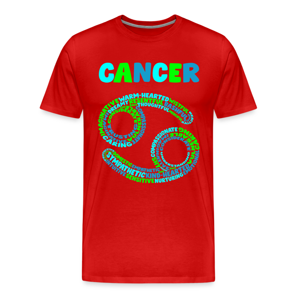 Men's Power Words Cancer Premium T-Shirt - red