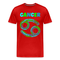 Thumbnail for Men's Power Words Cancer Premium T-Shirt - red