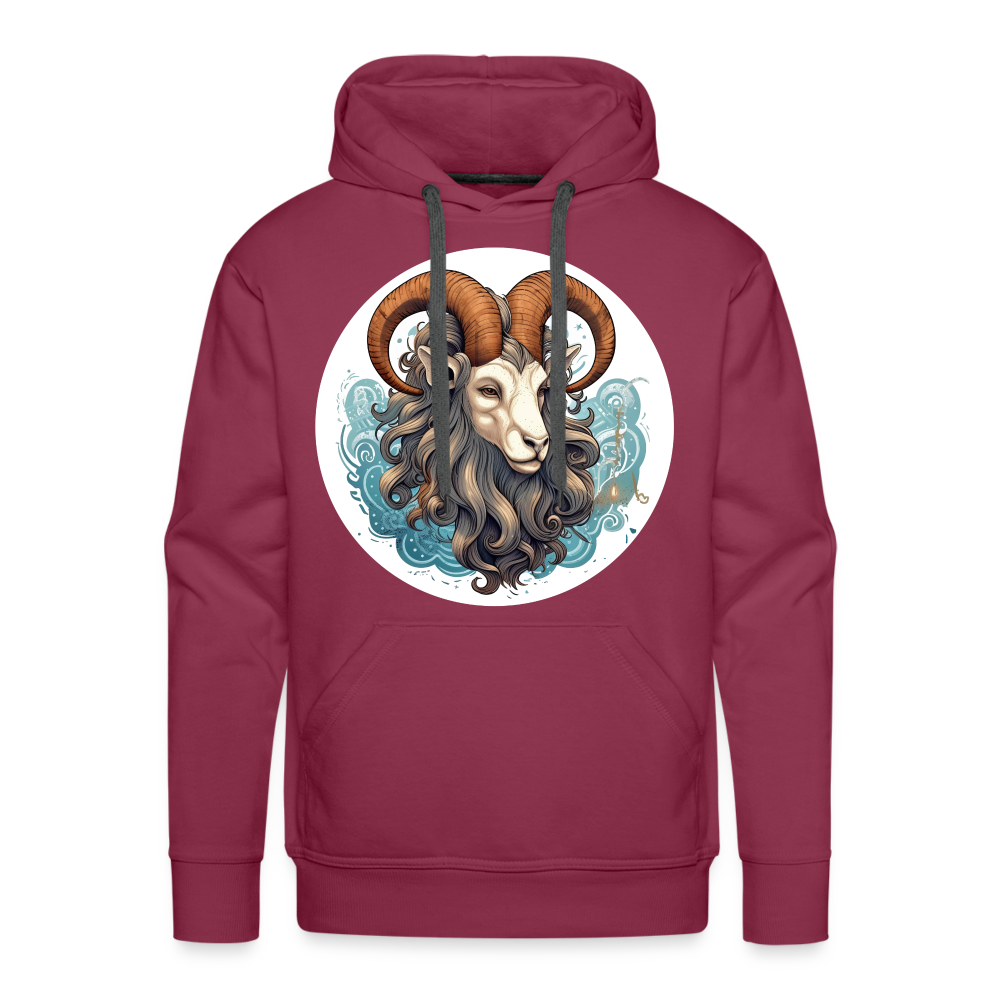 Men’s Symbol Capricorn Premium Hoodie - burgundy