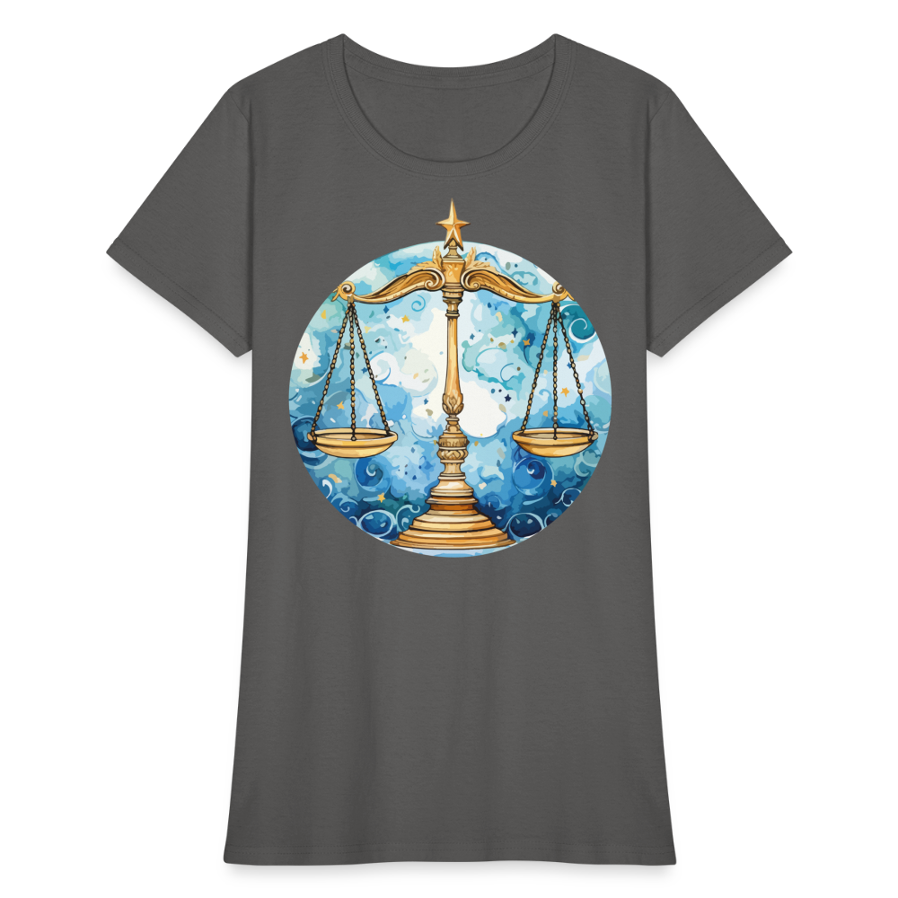 Women's Mythical Libra T-Shirt - charcoal