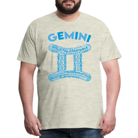 Thumbnail for Men's Power Words Gemini Premium T-Shirt - heather oatmeal