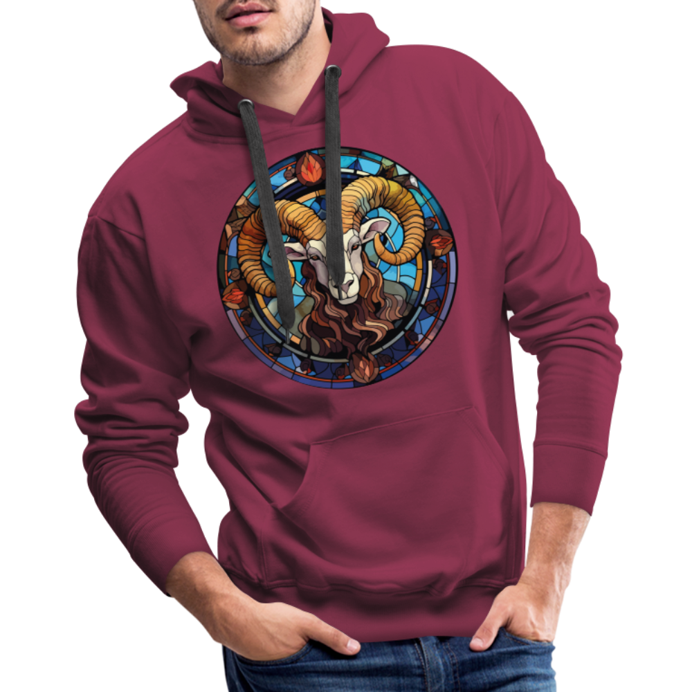 Men’s Mosaic Aries Premium Hoodie - burgundy