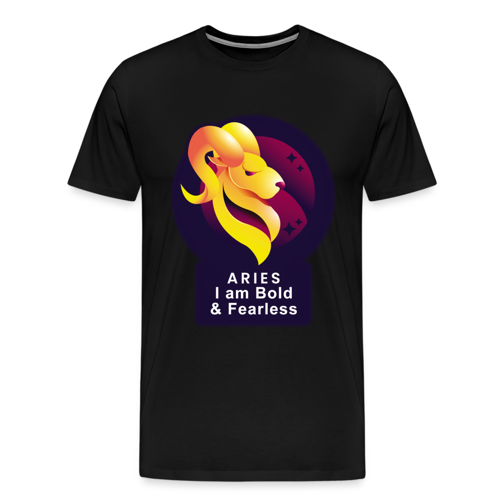 Men's Glow Aries Premium T-Shirt - black