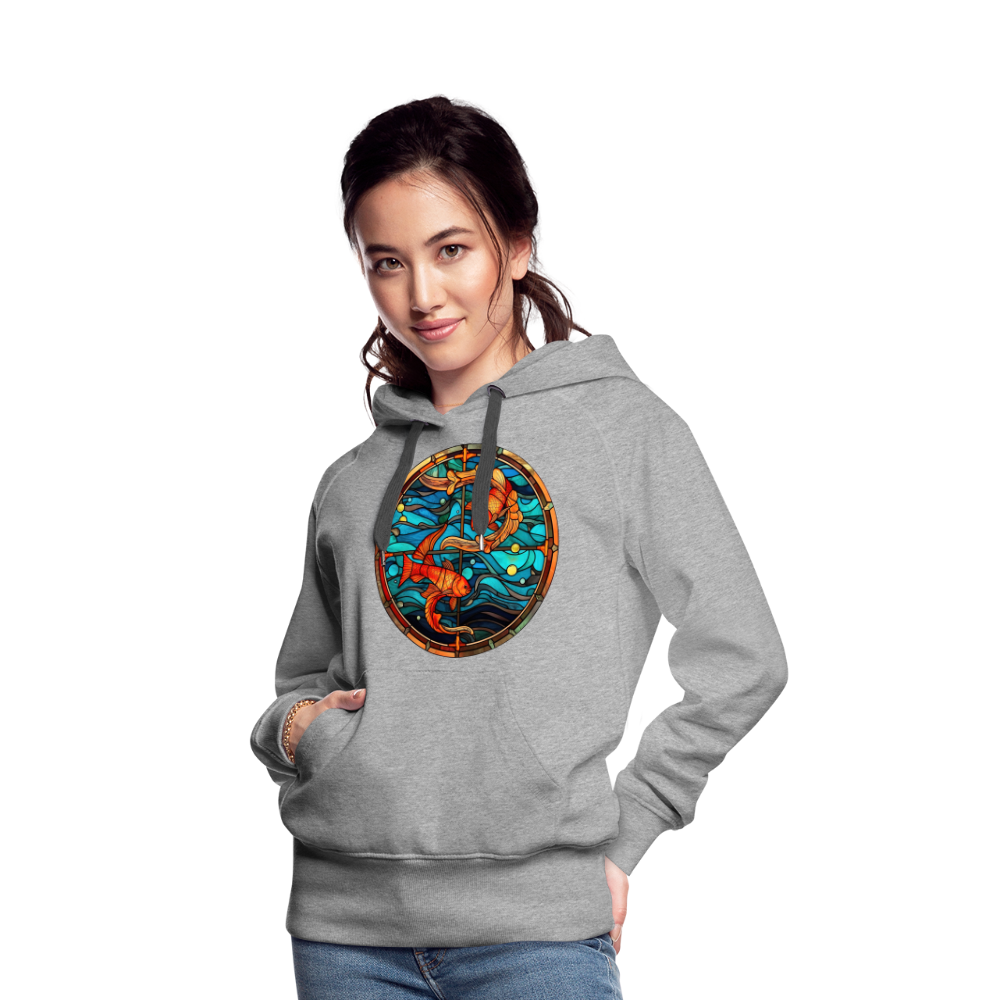 Women’s Mosaic Pisces Premium Hoodie - heather grey