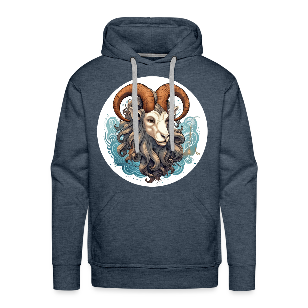 Men’s Symbol Capricorn Premium Hoodie - heather denim