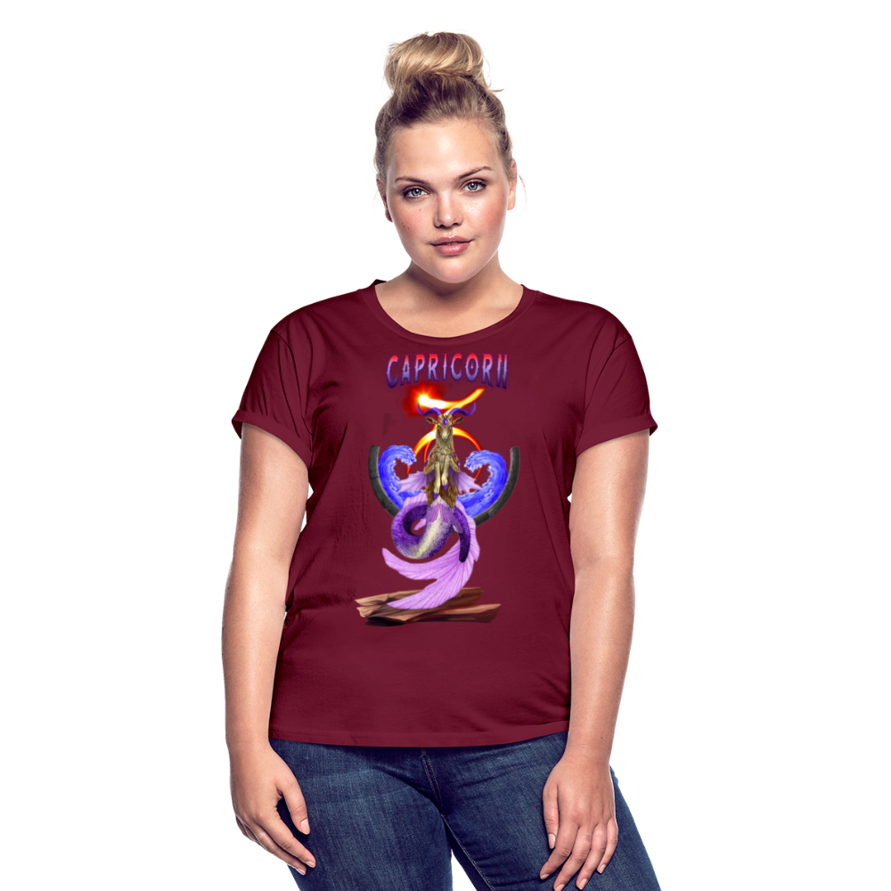 Women's Capricorn Relaxed Fit T-Shirt - burgundy