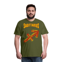 Thumbnail for Men's Power Words Sagittarius Premium T-Shirt - olive green