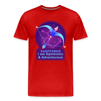 Thumbnail for Men's Neon Sagittarius Premium T-Shirt - red